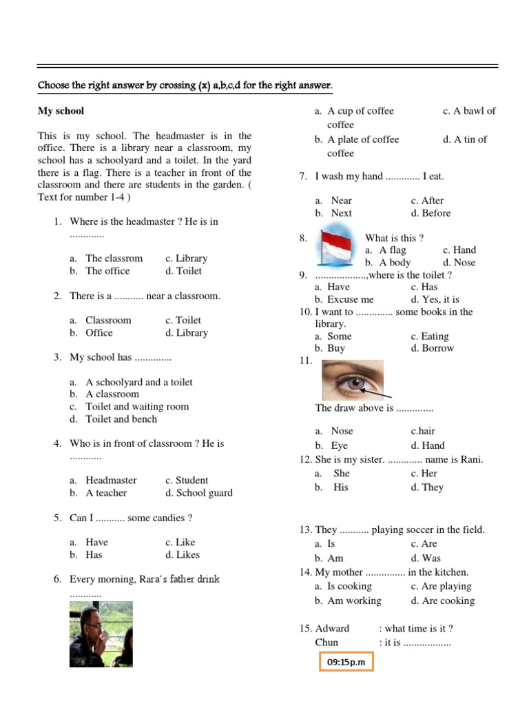 Soal bahasa inggris kelas 2 sma semester 1