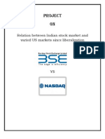Project ON: Relation Between Indian Stock Market and Varied US Markets Since Liberalization