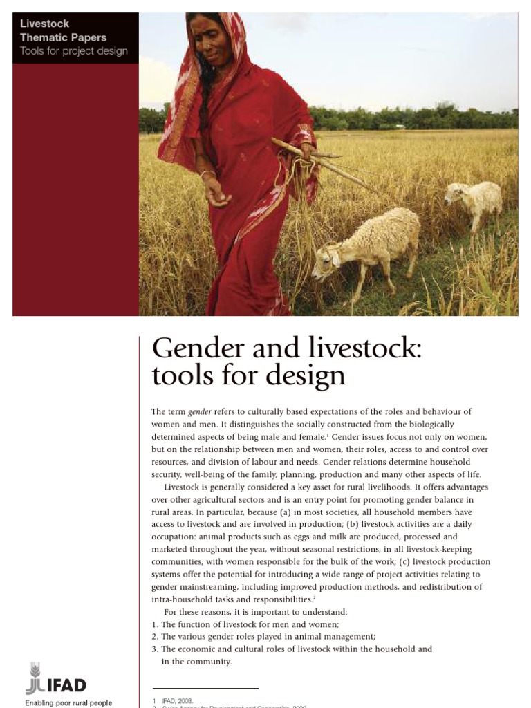 Gender Livestock Livestock Sheep