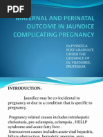 Maternal and Perinatal Outcome in Jaundice Complicating Pregnancy