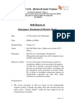 Drill Report On Emergency Treatment of Electric Shock