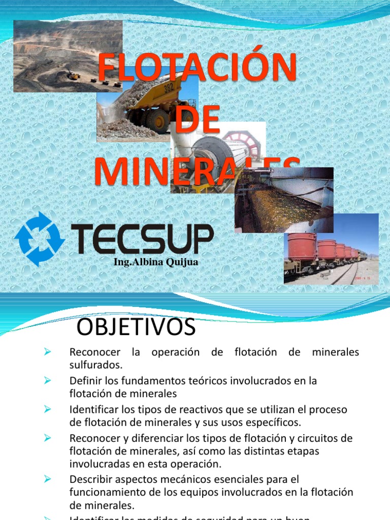 Flotacion de Minerales Separacion Solido Solido