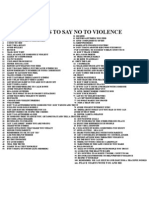 101 Ways To Say No To Violence