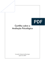 Cartilha sobre avaliação psicológica