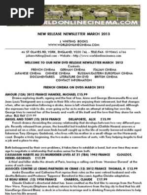New Dvd Release Newsletter March 13 Pdf Cheque Cinema