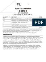 LaMotte 3670-01 DC1200-CL Chlorine Colorimeter Tablet DPD Kit Instructions
