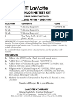 LaMotte 4497-DR Chlorine PCT-DR Direct Reading Titrator Kit Instructions