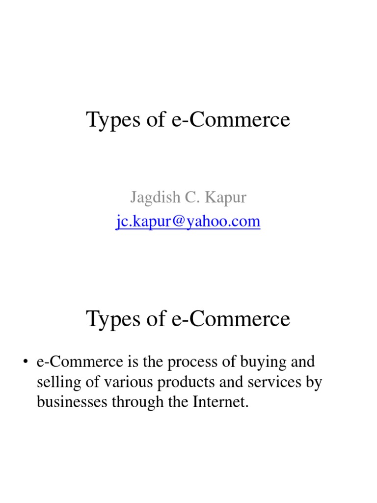 2.1 Types of E-Commerce | PDF | E Commerce | Marketing