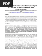 A Comparative Study of Promotional Strategies Adopted by Public and Private Sector Banking in India.