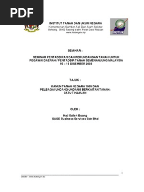 download akta kanun tanah negara 1965
