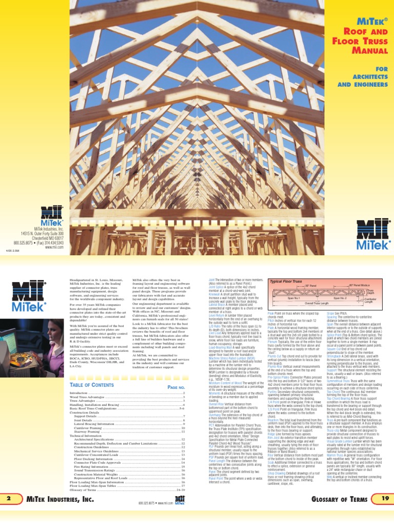 Truss Manual | PDF | Truss | Framing (Construction)