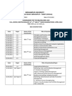 Programme Bba Bca Bes BSC Biotech Exam 2013 2