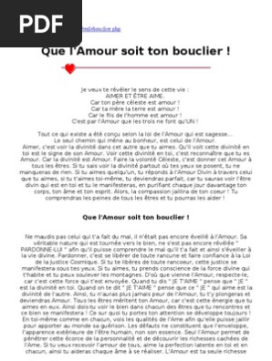 Que L Amour Soit Ton Bouclier Pdf Mal Amour