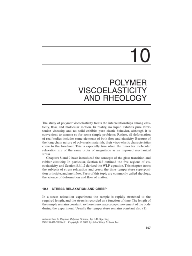 Viscoelastic Behavior of Polymers PDF | PDF