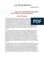 Mall ARS Ournal: Rediscovering The Art of Psychological Operations in The Afghan Counterinsurgency