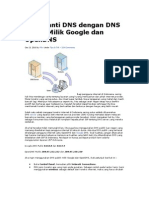 Mengganti DNS Dengan DNS Publik Milik Google Dan OpenDNS