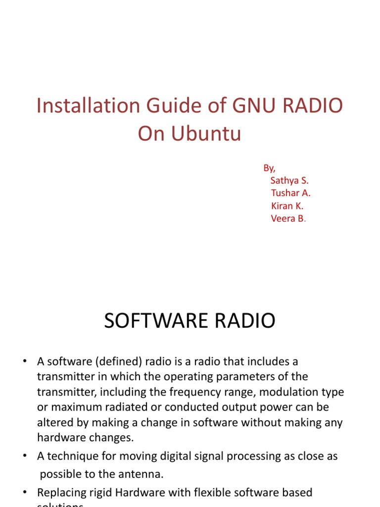 Installation Guide of GNU RADIO On Ubuntu | PDF | Software Defined ...