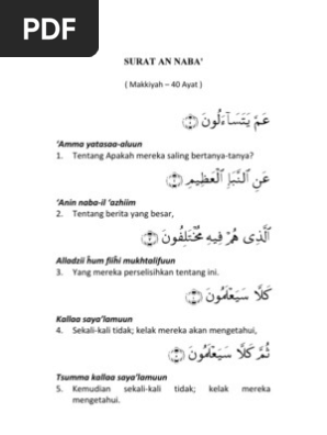 Surat An Naba Ayat 1 10 Latin Suratmenyuratnet