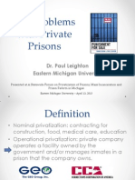 Problems With Private Prisons (2013)