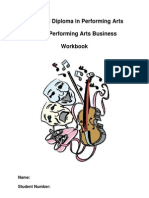 Performing Arts Business Work Booklet