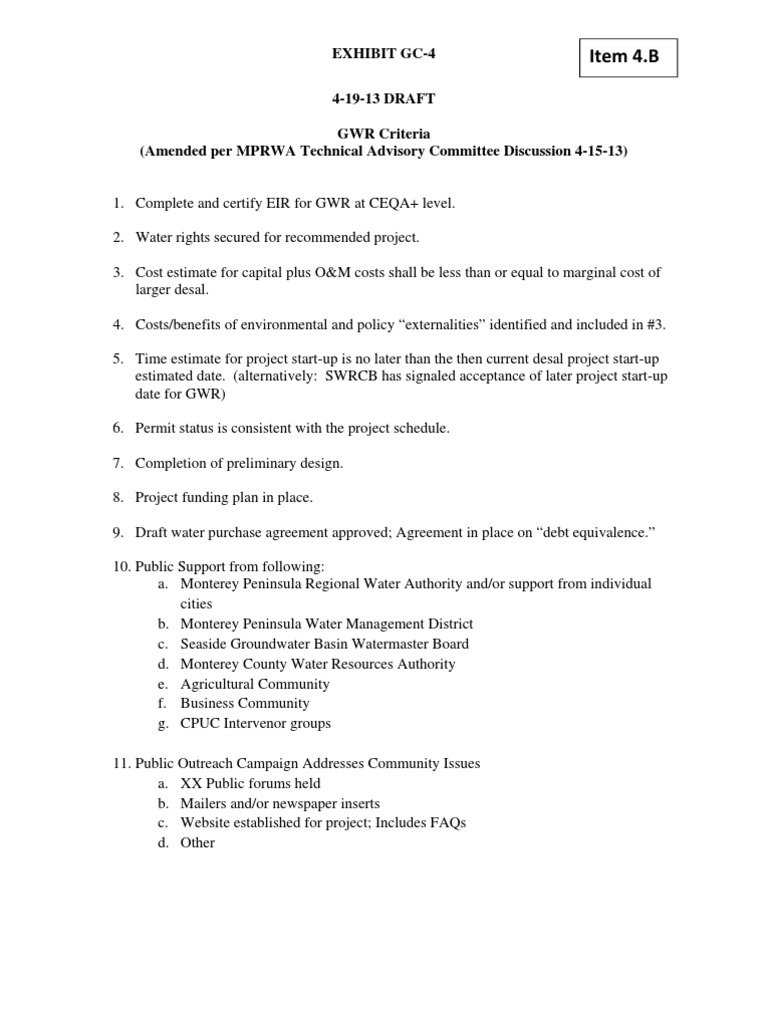 Item 4.B: Exhibit Gc-4 | PDF | Water Resources | Hydrology