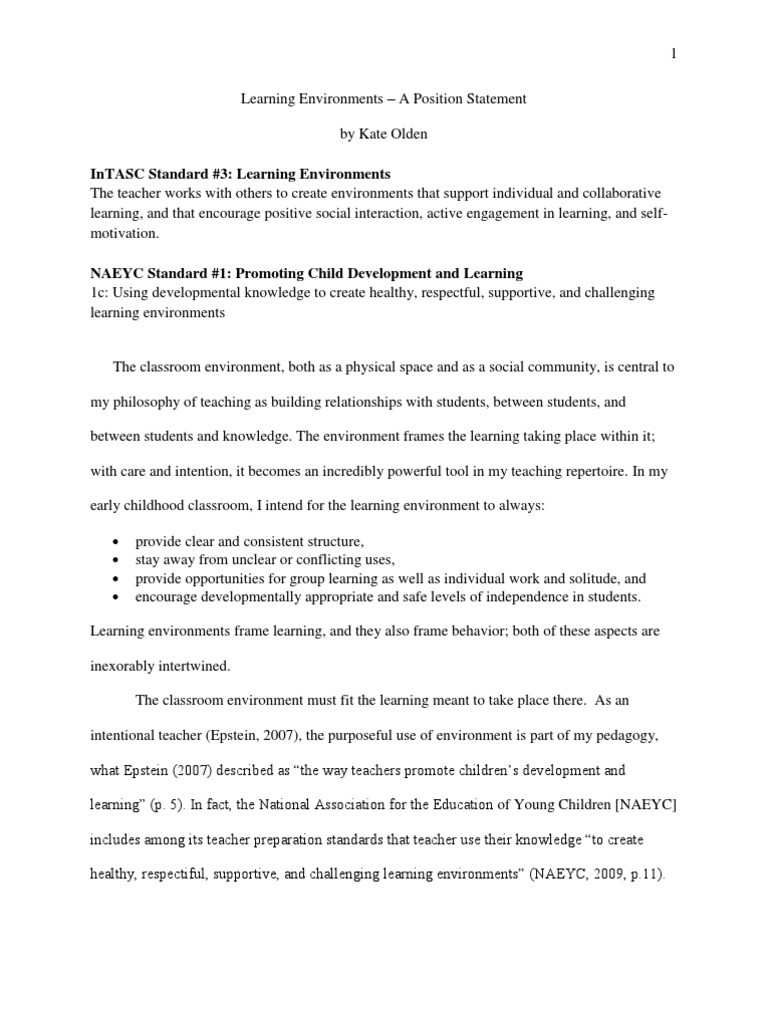 Learning Environments EPV | PDF | Classroom Management | Learning