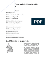 Modulo II. Conociendo La Administracion de Proyectos