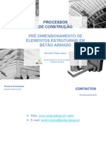 Pré-dimensionamento estrutural em betão armado