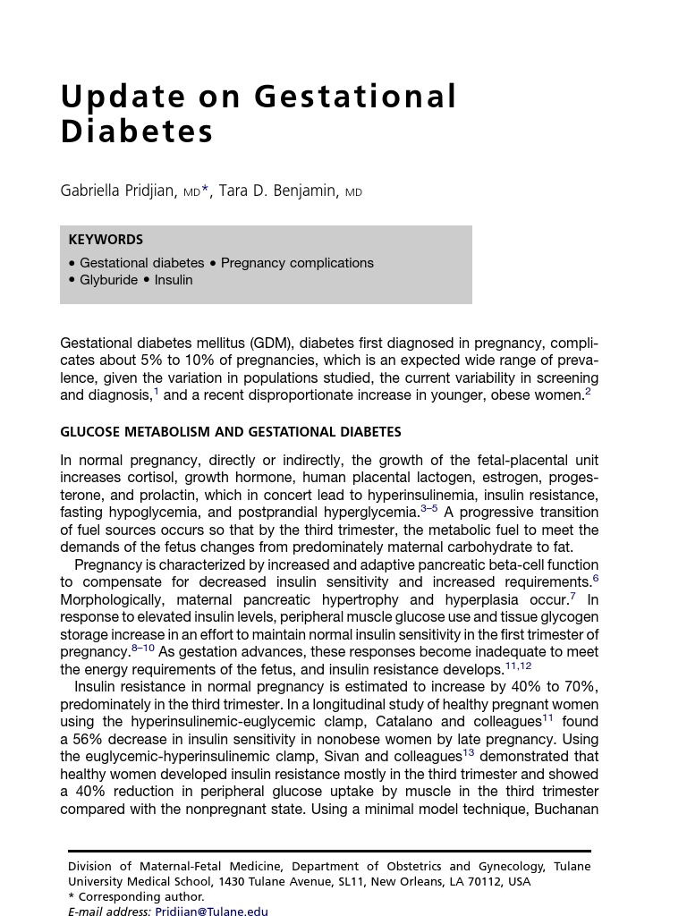 Gestational Diabetes Update 2023 | PDF | Gestational Diabetes | Insulin ...