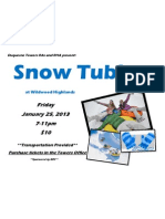 Snow Tubing: Friday January 25, 2013 7-11pm $10