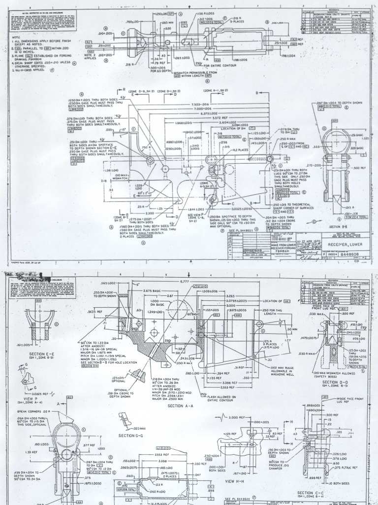 m16 Receiver Ordnance Print PDF