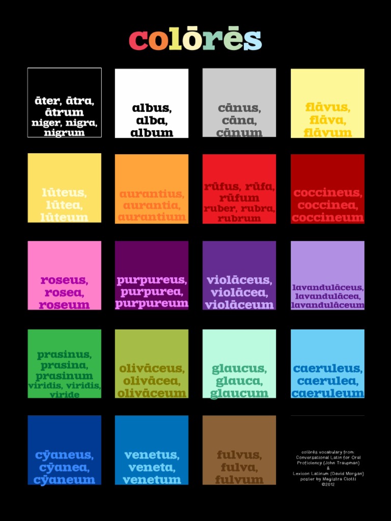 Blue In Latin Language | Latin/Colors – JRVPZ
