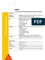 Sika Latex: High Performance Water Resistant Bonding Agent and Mortar Improver