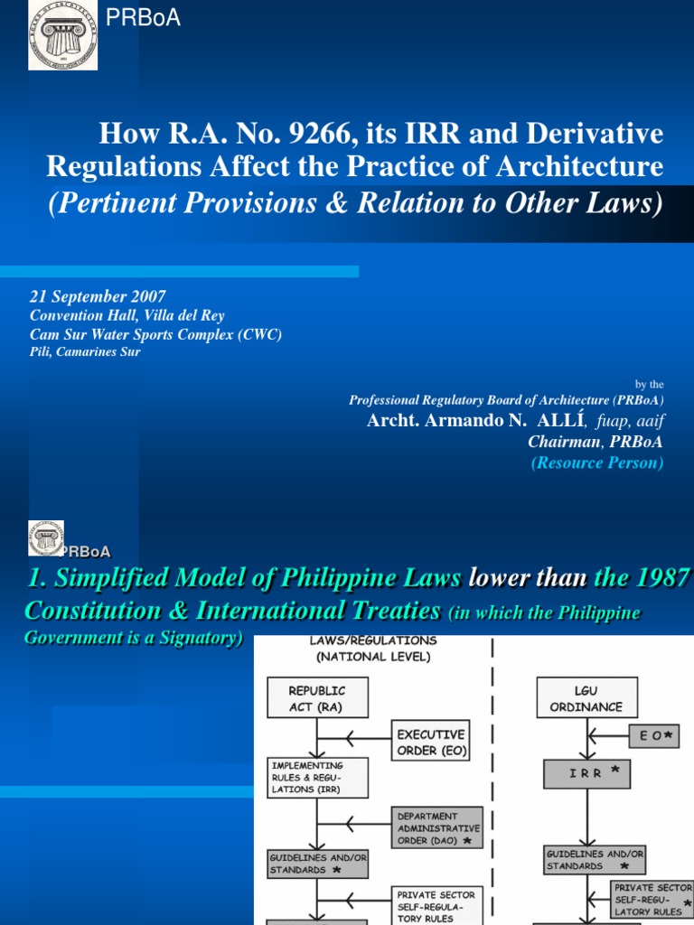 Impact of R.A. 9266 on Architecture Practice | PDF | Government | Justice