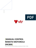 Manual Control Remoto Motorola DRC800