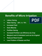 Benefits of Micro Irrigation
