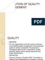 Cost and Quality Management
