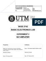 SKEE 2742 Basic Electronics Lab: Experiment 2 BJT Amplifier