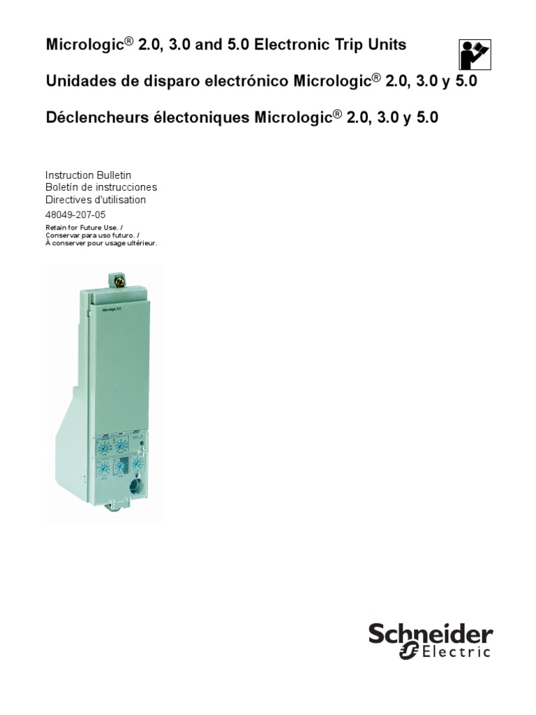 Micrologic 2.0, 3.0 and 5.0 Electronic Trip Units | Electromagnetic