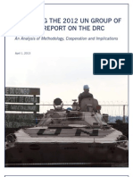 Assessing The 2012 Un Group of Experts Report On The DRC: An Analysis of Methodology, Cooperation and Implications
