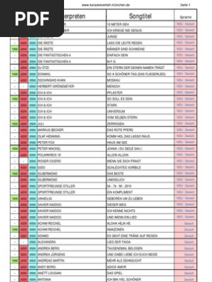 karaoke list 4200 pdf