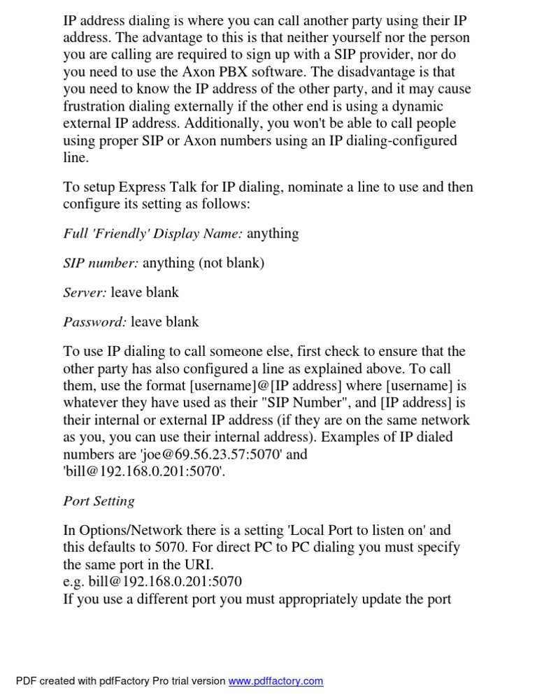 Guide to IP Address Dialing Setup | PDF | Law | Technology & Engineering