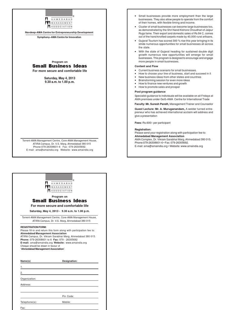 Small Business Ideas Pdf Small Business Entrepreneurship