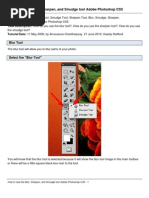 How To Use The Blur, Sharpen, and Smudge Tool Adobe Photoshop CS5