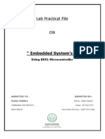 Lab Practical File: " Embedded System's "