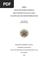 Download SISTEM TEMU-KEMBALI INFORMASIDENGAN METODE VECTOR SPACE MODEL by Vincentius Ardha SN137036177 doc pdf