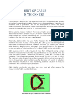 Measurement of Cable Insulation Thickness