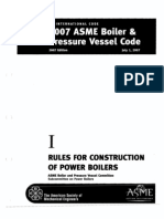 2007 ASME Boiler Pressure Vessel Code: Rules For Construction of Power Boilers