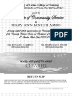 Certificate of Community Service: Mary Ann Janeth Ambo