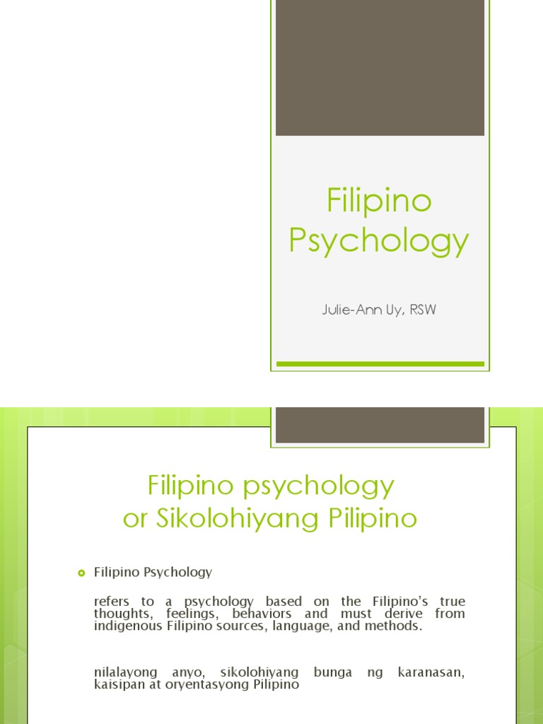 Filipino Psychology Philippines Behaviorism